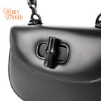 Gucci Bamboo 1947 Small Black Leather 2-Way Bag Rank AB