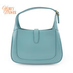 Gucci Jackie 1961 Mini Shoulder Bag Light Blue Leather Gold Hardware 2WAY Bag
