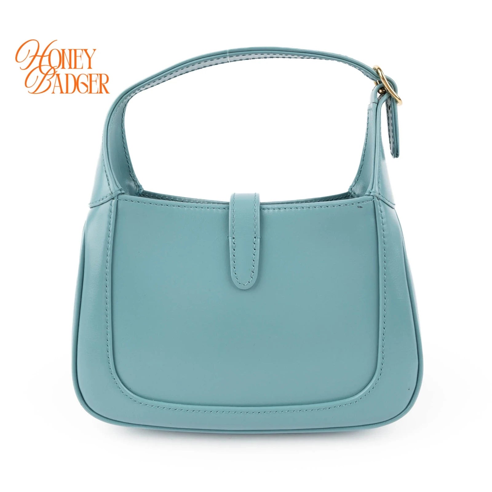 Gucci Jackie 1961 Mini Shoulder Bag Light Blue Leather Gold Hardware 2WAY Bag