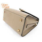 Valextra Iside Mini Millepunte Calfskin Beige Cachemire Gold Hardware Rank A