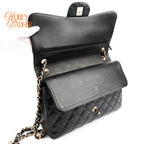 Chanel Classic Double Flap Jumbo 30 Lambskin Black Gold Hardware Rank AB