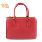 Prada Saffiano Lux Leather 2Way Handbag Red Rank A