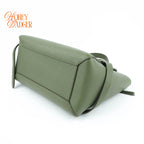Celine Belt Bag Medium Grained Calfskin Green Gold Hardware Rank A