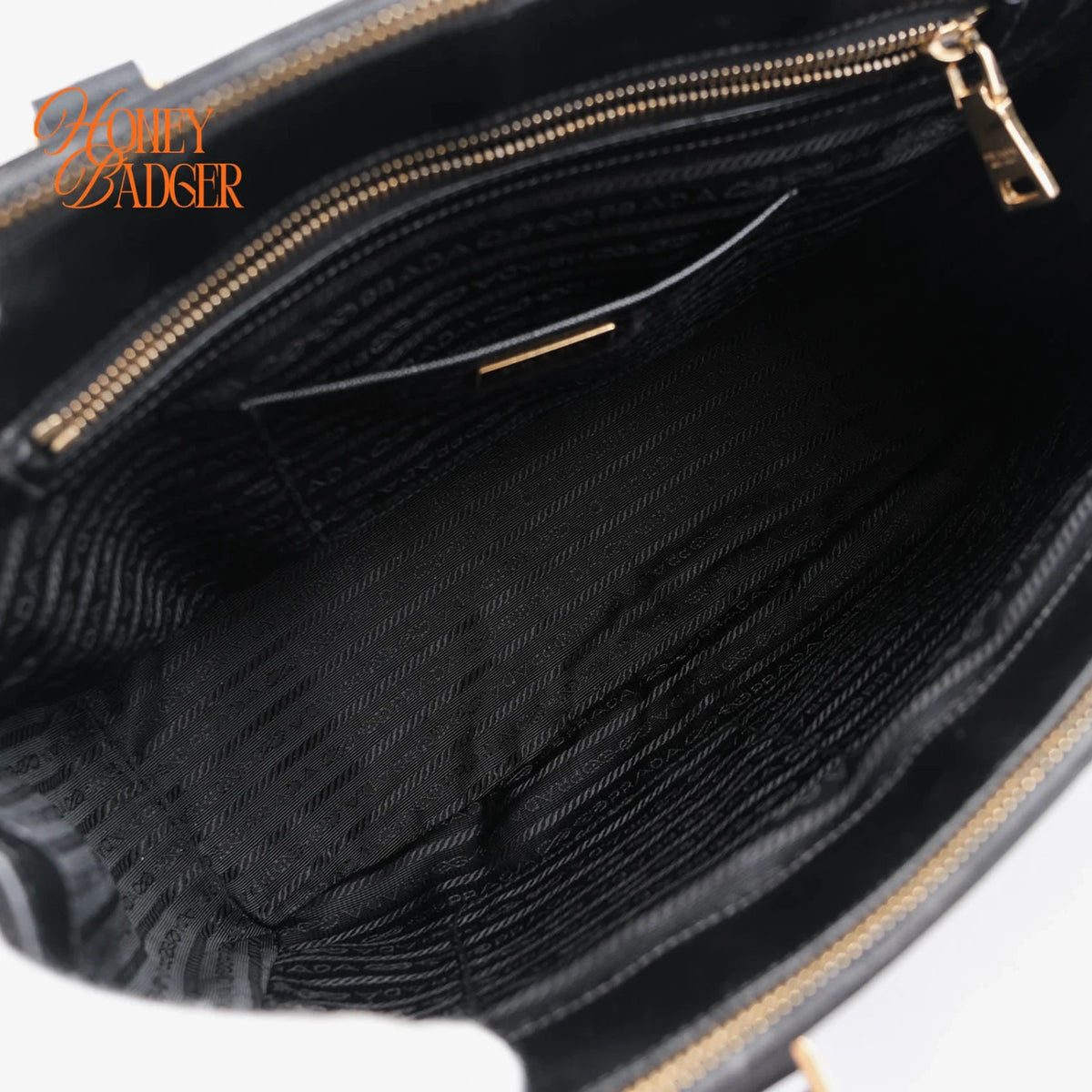 Prada Galleria Large Saffiano Leather Black Gold Hardware Rank A
