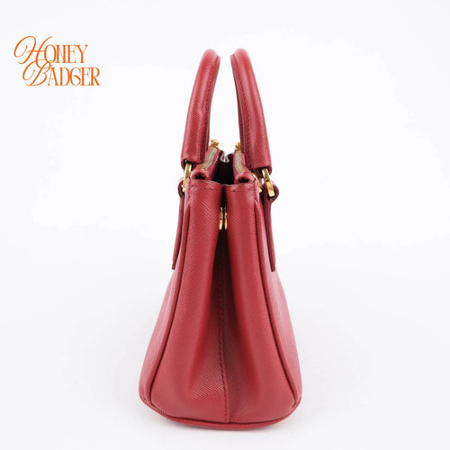 Prada Galleria Mini Red Saffiano Leather Grade A