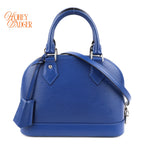 Louis Vuitton Alma BB Epi Leather Indigo Blue Silver Hardware Rank A