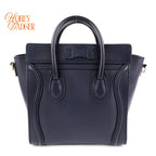 Celine Luggage Nano Leather Navy Rank A