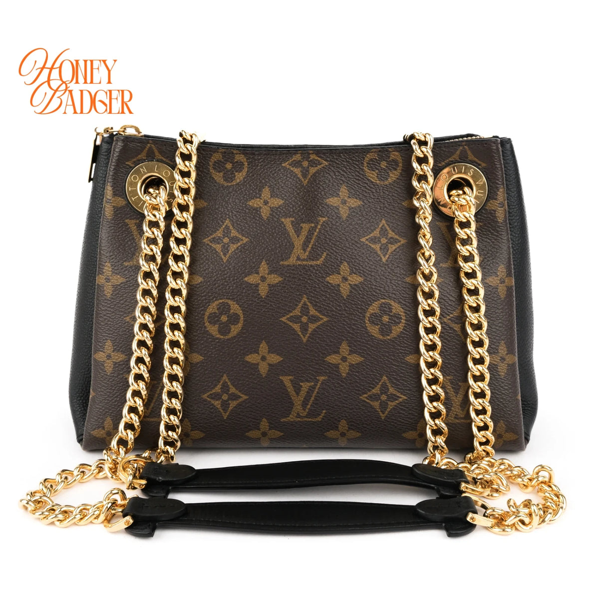 Louis Vuitton Surene Monogram Canvas/Black Leather Rank A
