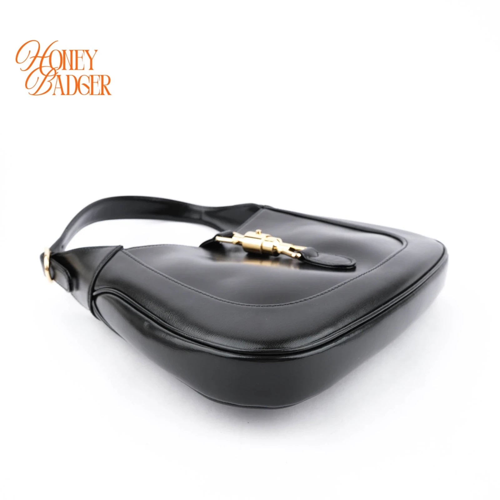 Gucci Jackie 1961 Medium Smooth Leather Black Gold Hardware Rank S