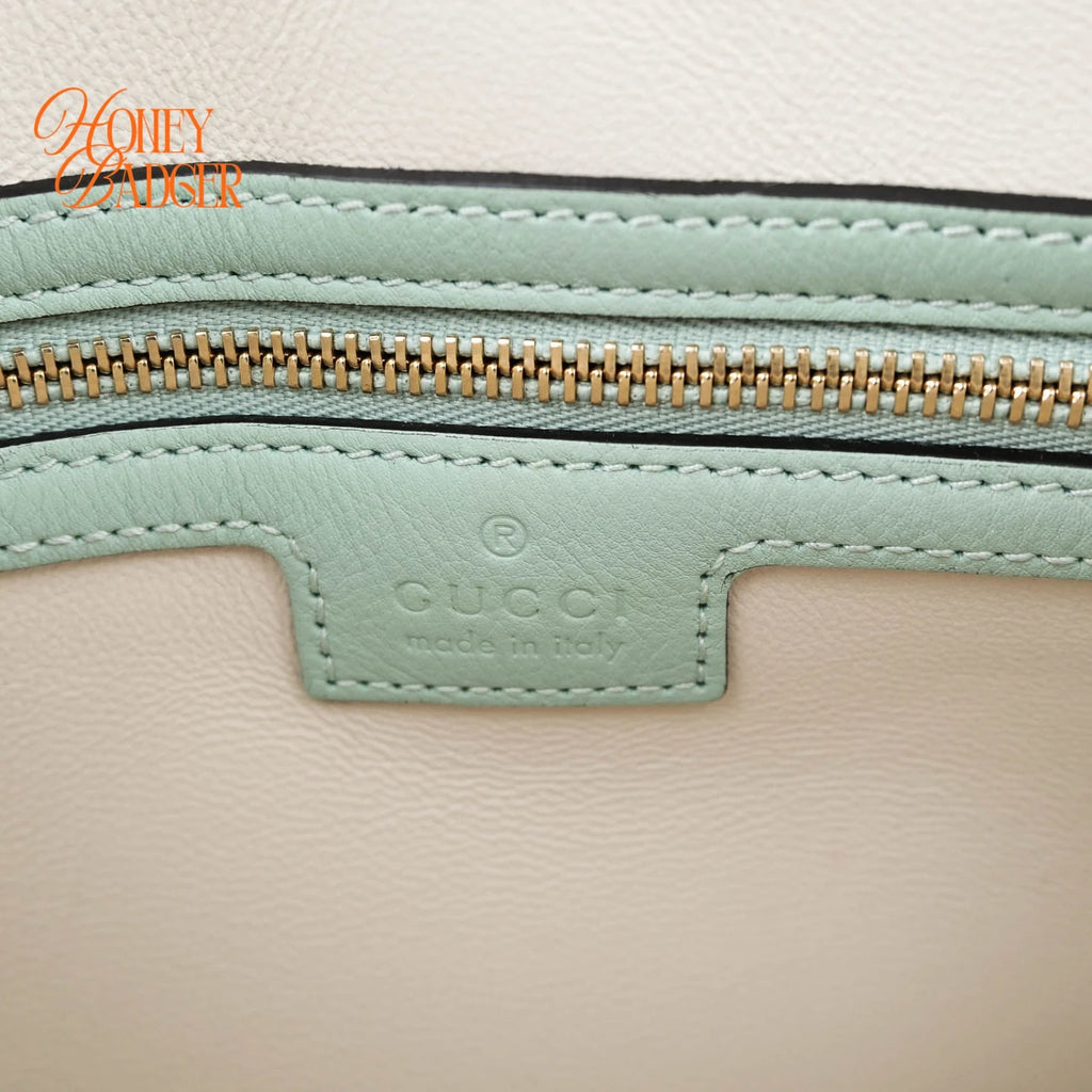 Gucci Jackie 1961 Medium Patent Leather Mint Green Rank A