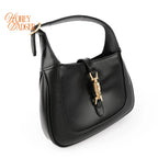 Gucci Jackie 1961 Mini Shoulder Bag Black Leather Gold Hardware 2WAY Bag
