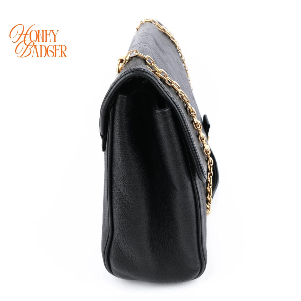 Louis Vuitton Saint-Germain MM Monogram Empreinte Noir Gold Hardware Rank A