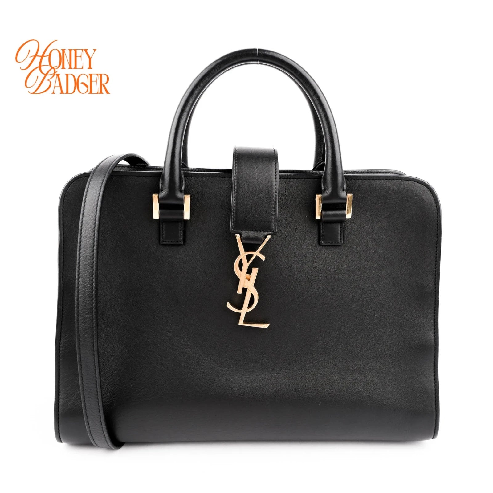 Saint Laurent Cabas Y Baby Smooth Leather Black Rank A