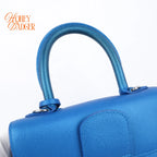 Delvaux Brillant Mini Satin Electric Calfskin 2Way Handbag Shoulder Bag Rank AB