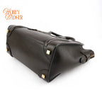 Celine Luggage Medium Grained Calfskin Brown Rank A