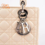 Dior Lady Dior Medium Lambskin White Rank A