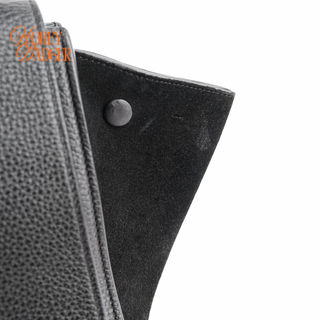 Celine Trapeze Black Grained Leather Rank A