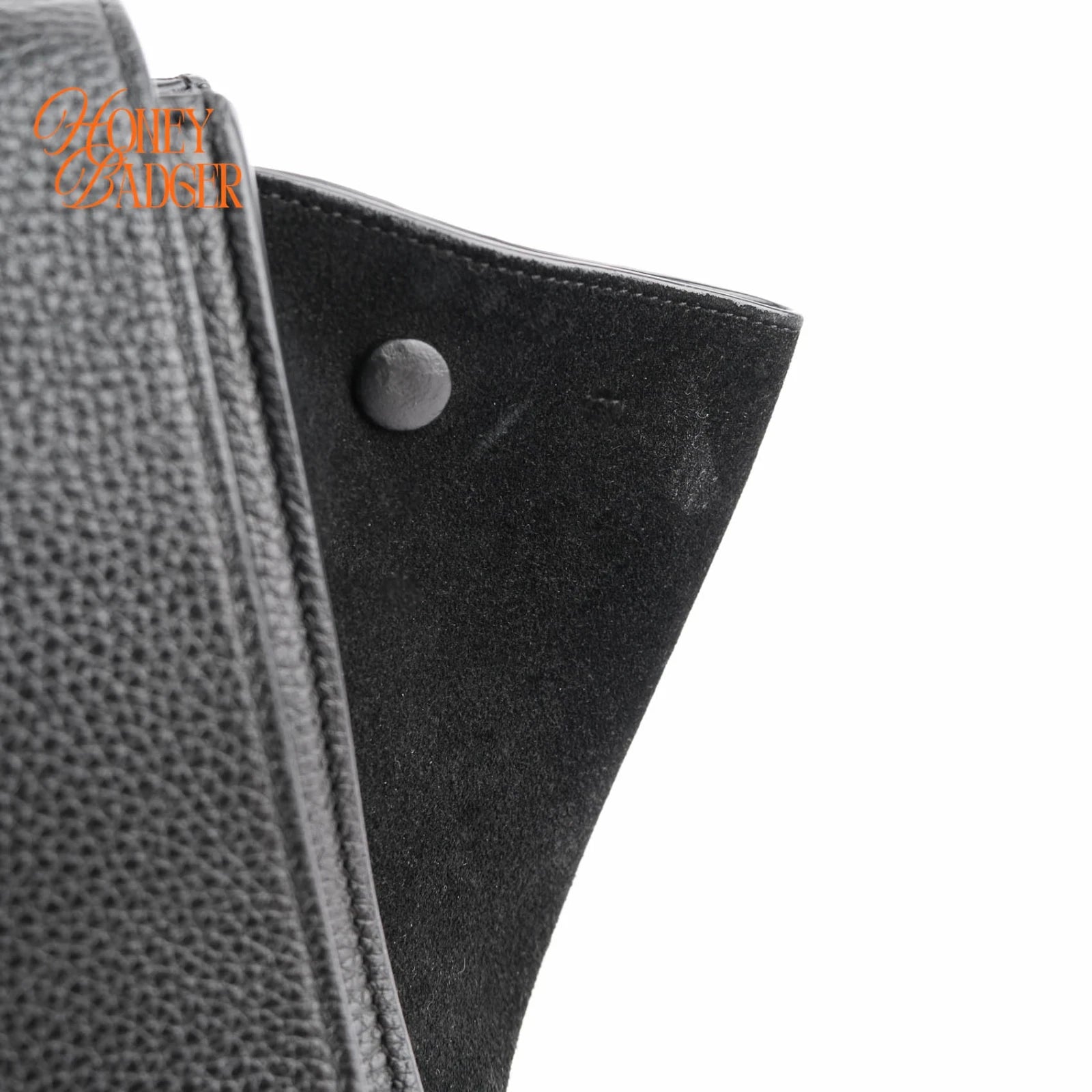 Celine Trapeze Black Grained Leather Rank A