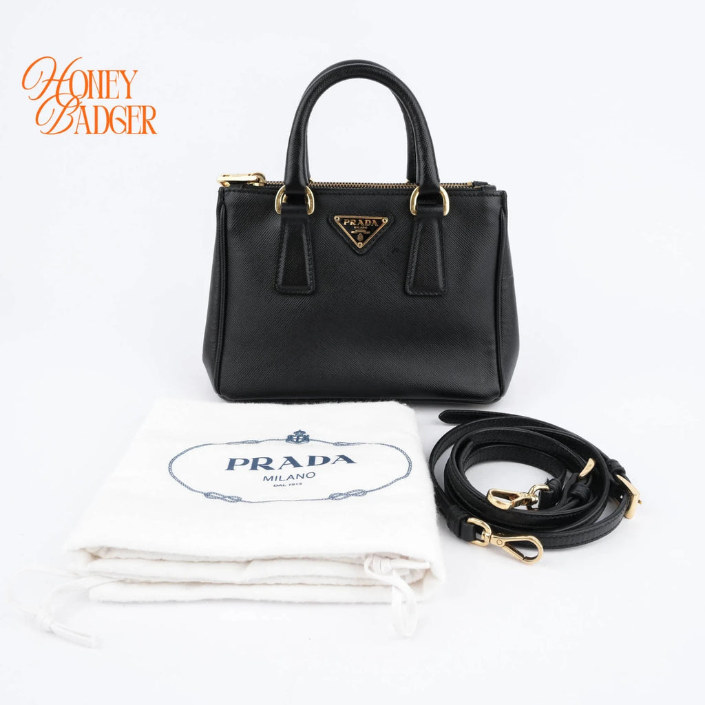 Prada Galleria Mini Saffiano Black