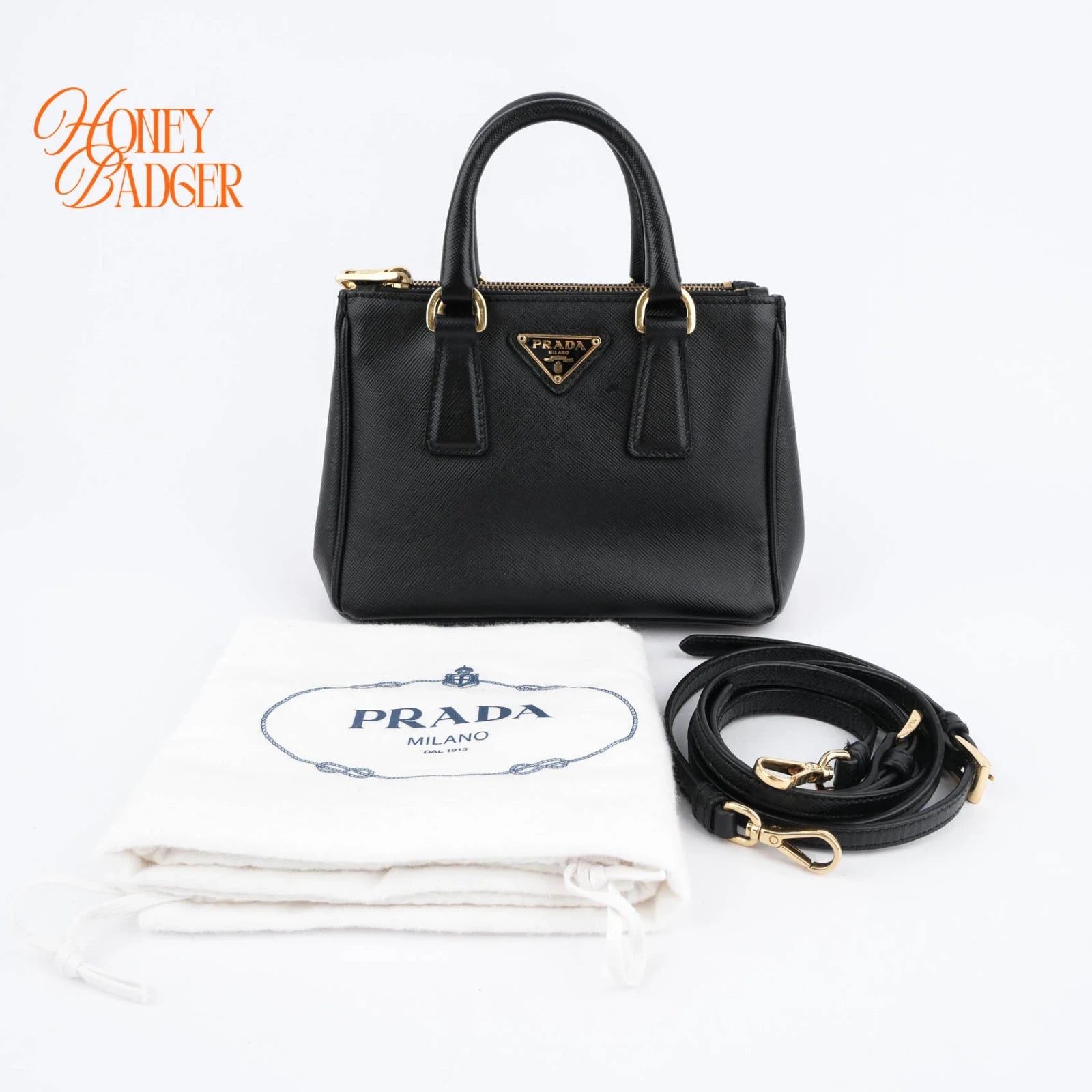 Prada Galleria Mini Saffiano Black