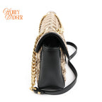 Gucci GG Marmont Small Shoulder Bag Original GG Canvas Beige/Ebony Black Leather Gold Hardware Rank A