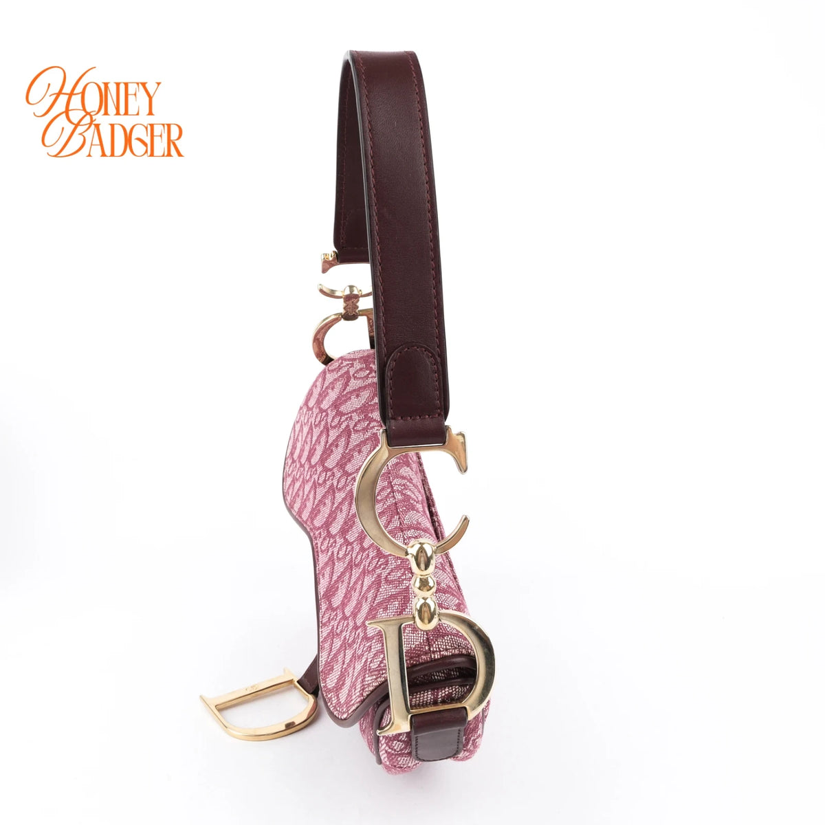 Dior Saddle Bag Trotter Jacquard Canvas Red/Bordeaux Rank AB