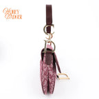 Dior Saddle Bag Trotter Jacquard Canvas Red/Bordeaux Rank AB