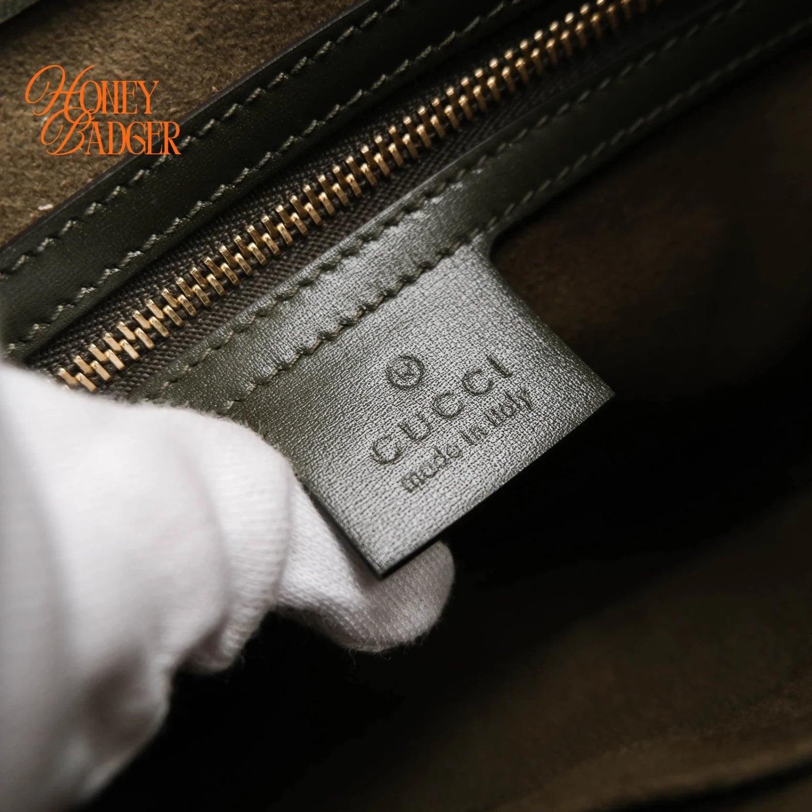 Gucci Jackie 1961 Medium in olive suede, Grade S condition