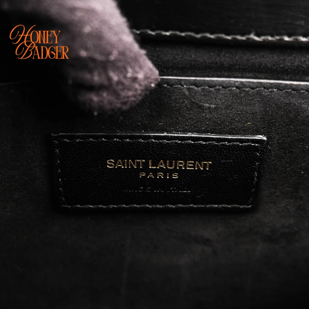 Saint Laurent Sunset Medium Leather Black Rank A