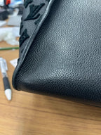 Louis Vuitton On My Side MM Calfskin Black Monogram Tufting Gold Hardware Rank AB