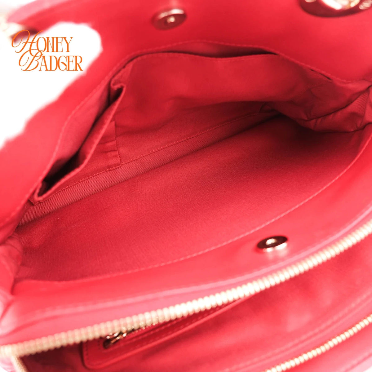 Dior Soft Shopping Tote Cannage Lambskin Red Gold Hardware Rank AB