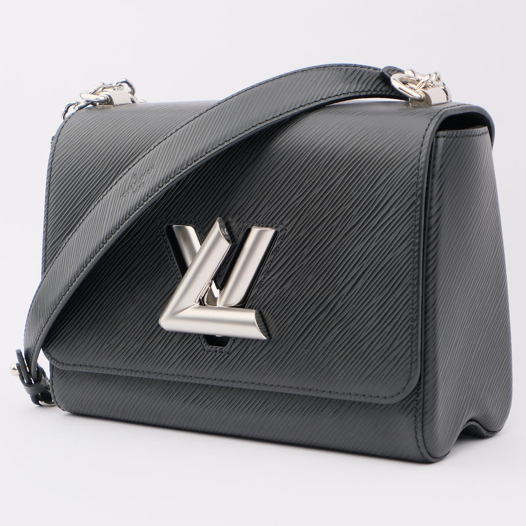 Louis Vuitton Twist MM M50282 Epi Leather Black Silver Hardware Shoulder Bag