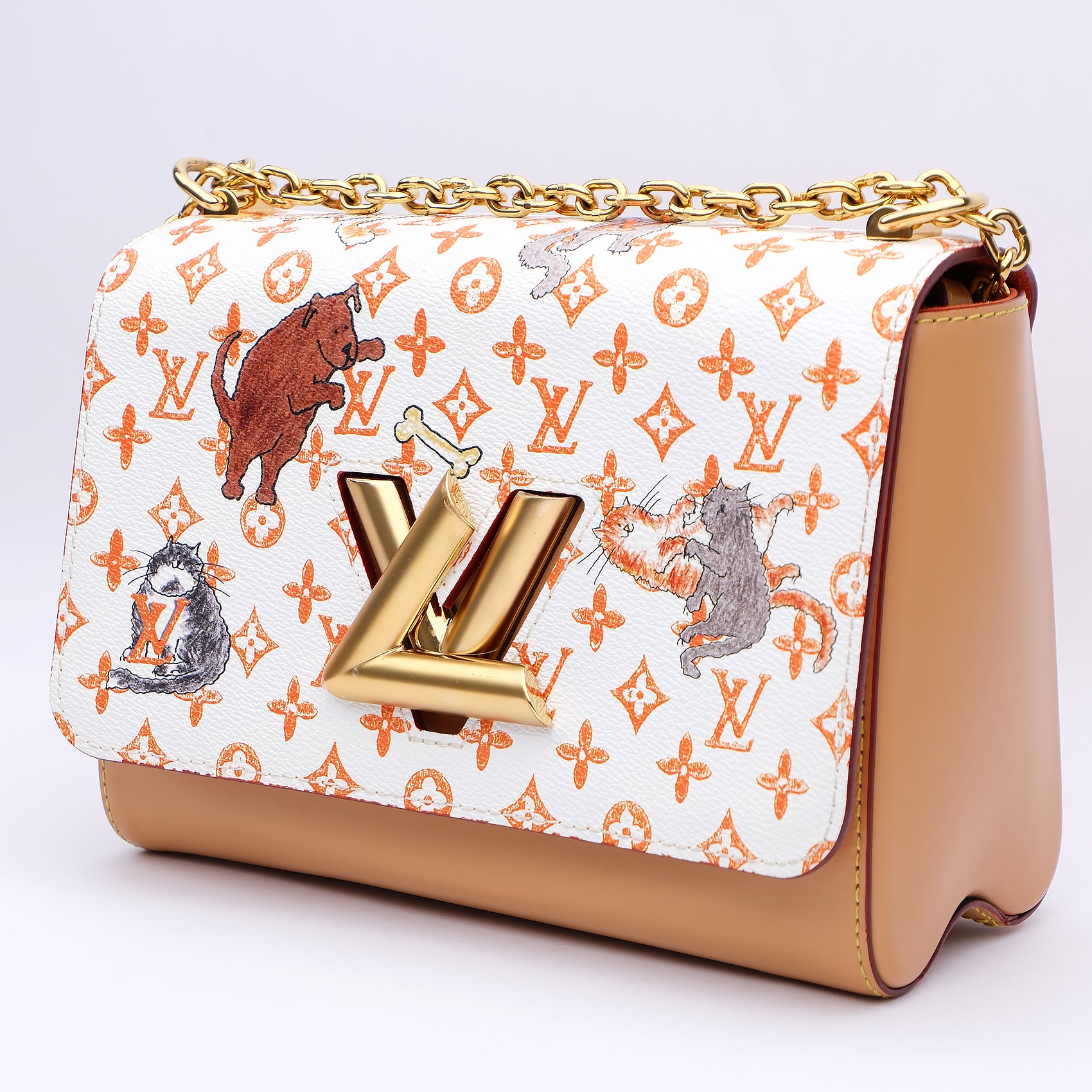 Louis Vuitton Catogram Twist MM Bag (Model No. M44460)