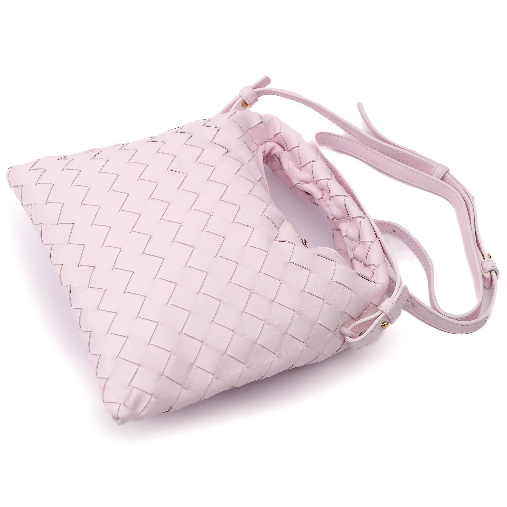 UNUSED ITEM | Bottega Veneta Mini Hop Intrecciato Leather 2-Way Shoulder Bag  Pink