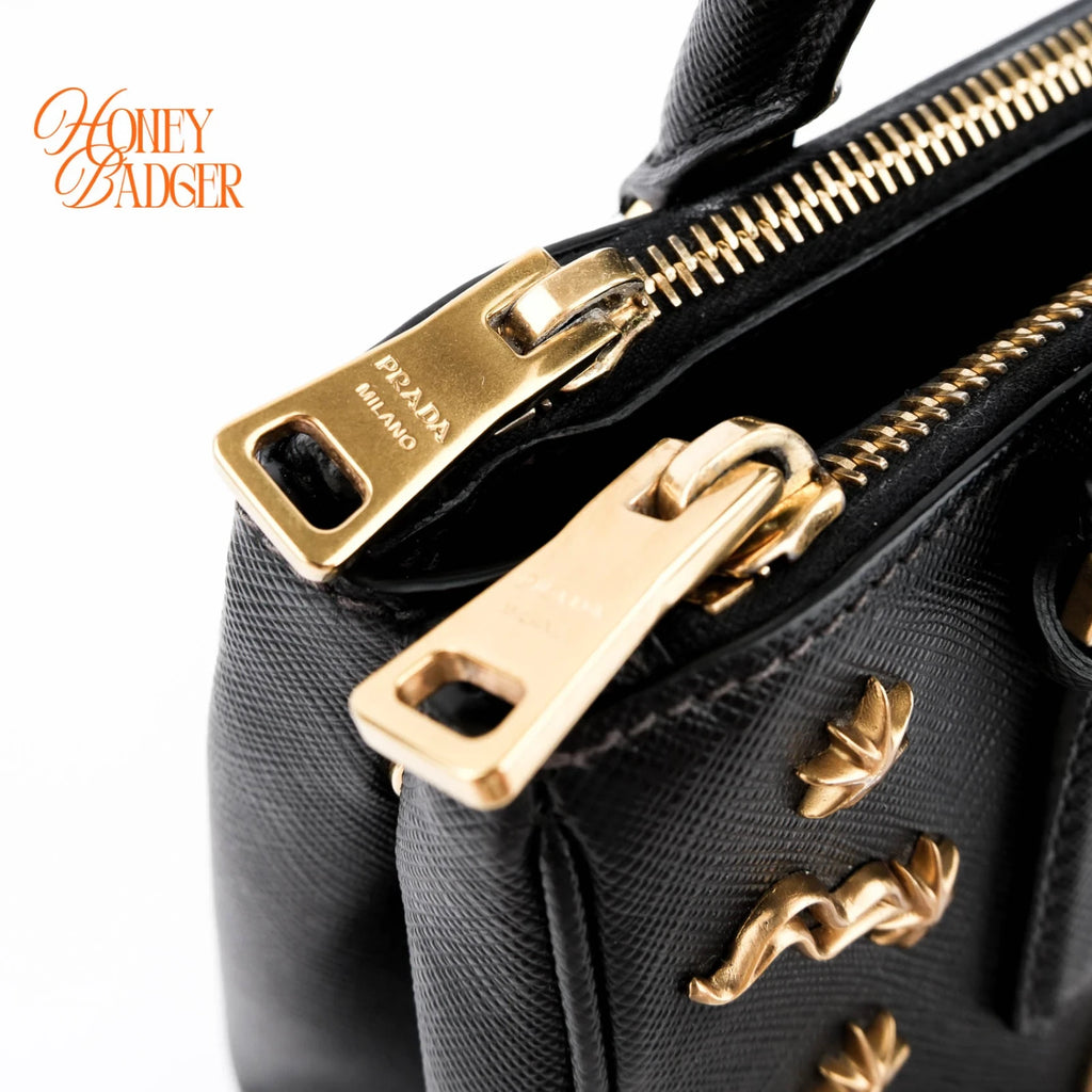 Prada Galleria Small Saffiano Leather Black Rank A