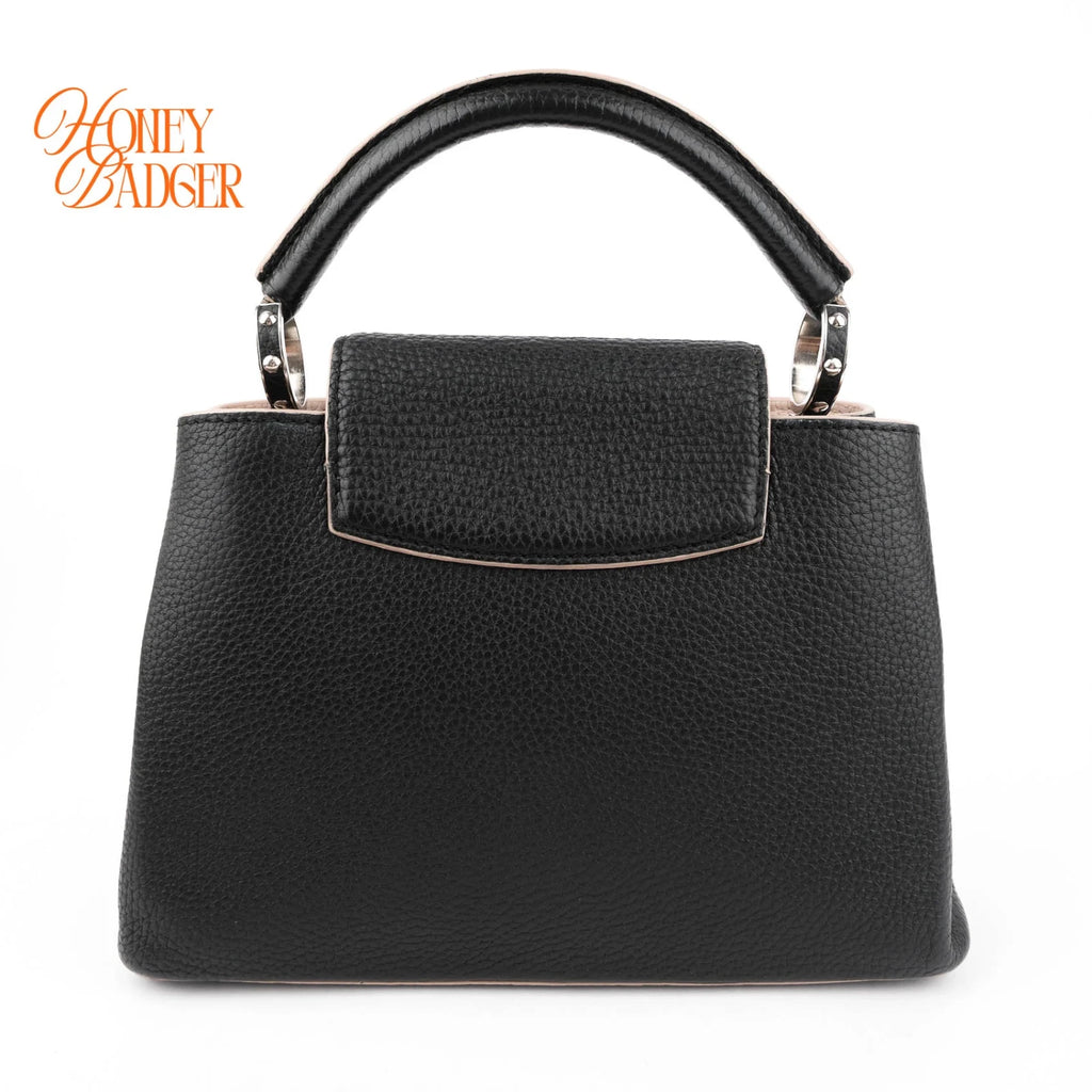 Louis Vuitton Capucines BB Leather Black Rank A