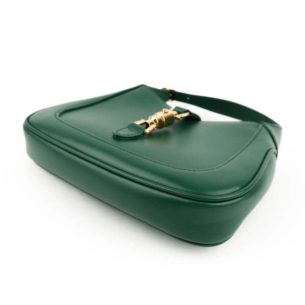 Gucci Jackie 1961 Mini Leather Emerald Green Gold Hardware Rank S