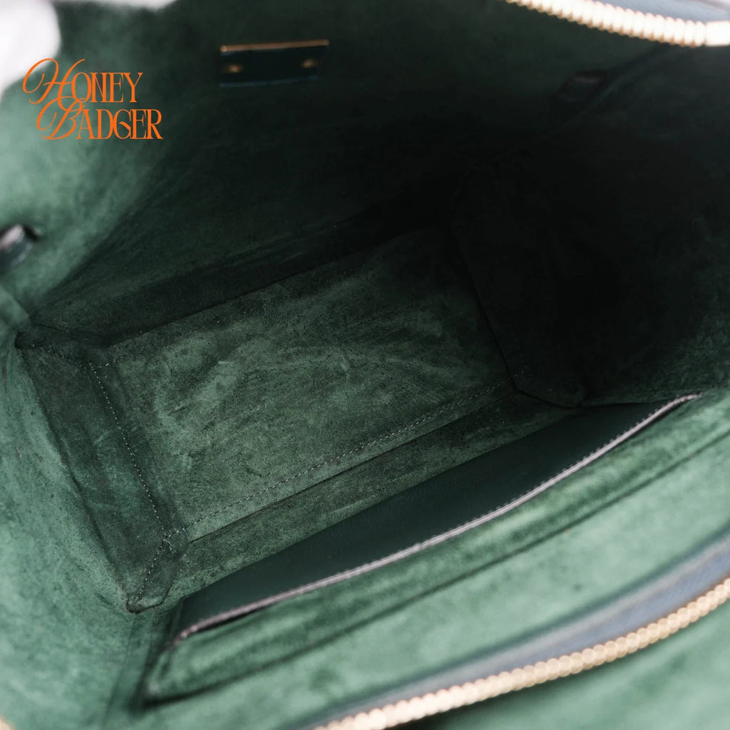 Celine Belt Bag Medium Dark Green Leather Grade A