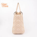 Dior Lady Dior Medium Lambskin White Rank A