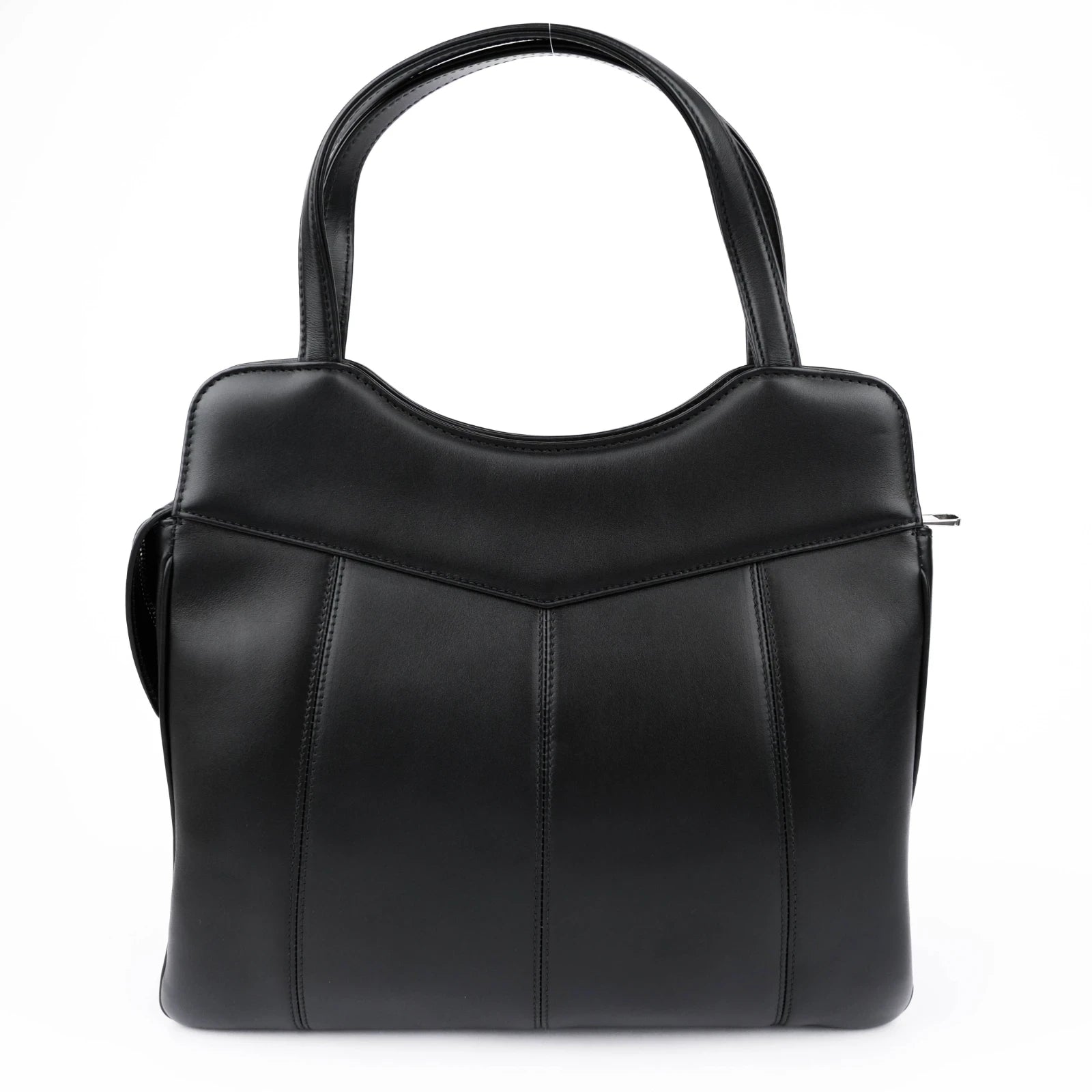 Gucci Petit GG Large Black Leather 2Way Handbag 745918 Rank A