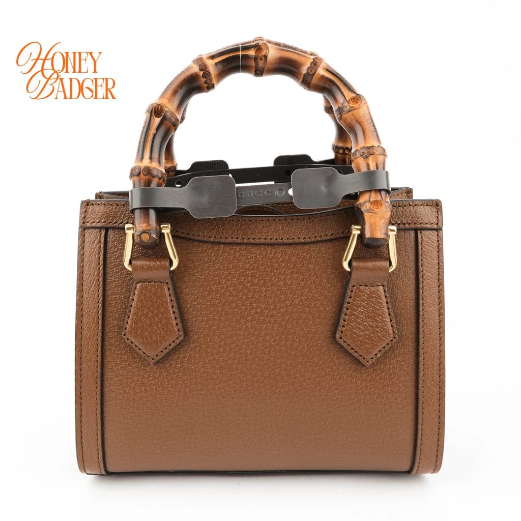 Gucci Diana Mini Leather Brown Rank S