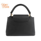 Louis Vuitton Capucines MM Black Leather Gold Hardware Grade A