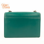 Saint Laurent Sunset Medium Smooth Calfskin Teal Silver Hardware Rank A