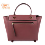 Celine Micro Belt Bag Grained Calfskin Burgundy Gold Hardware Rank A
