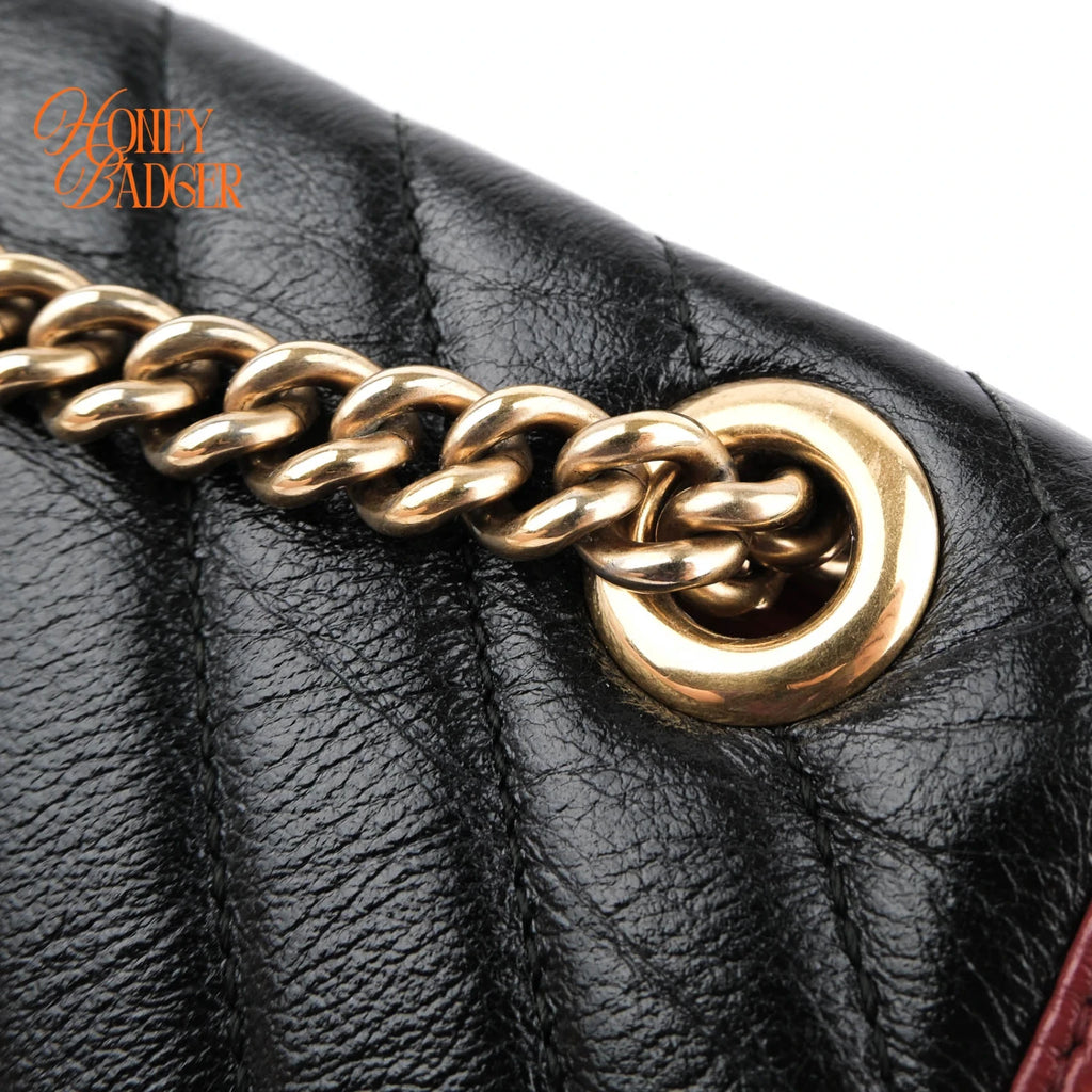 Gucci GG Marmont 26 Black Red Trim Rank A