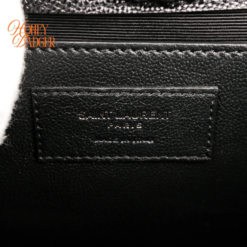 Saint Laurent Kate Small Striped Fabric Black/White Rank A