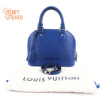 Louis Vuitton Alma BB Epi Leather Indigo Blue Silver Hardware Rank A