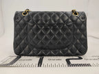 Chanel Matelasse 25 Double Flap Double Chain Leather Black Rank AB