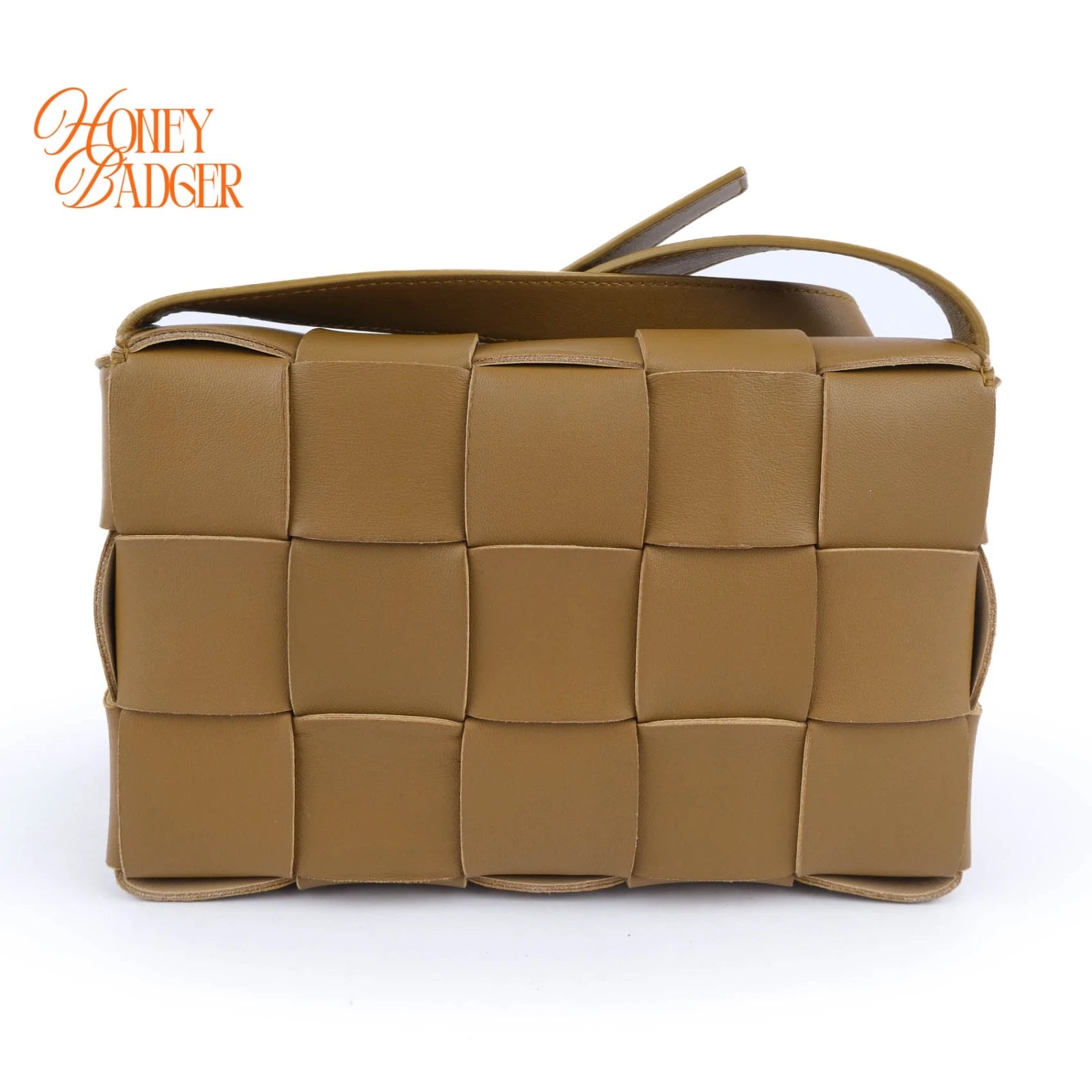 Bottega Veneta Cassette Maxi Intrecciato Leather Shoulder Bag Brown