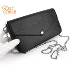 Louis Vuitton Pochette Félicie Epi Leather 3-in-1 Chain Shoulder Bag Black Noir